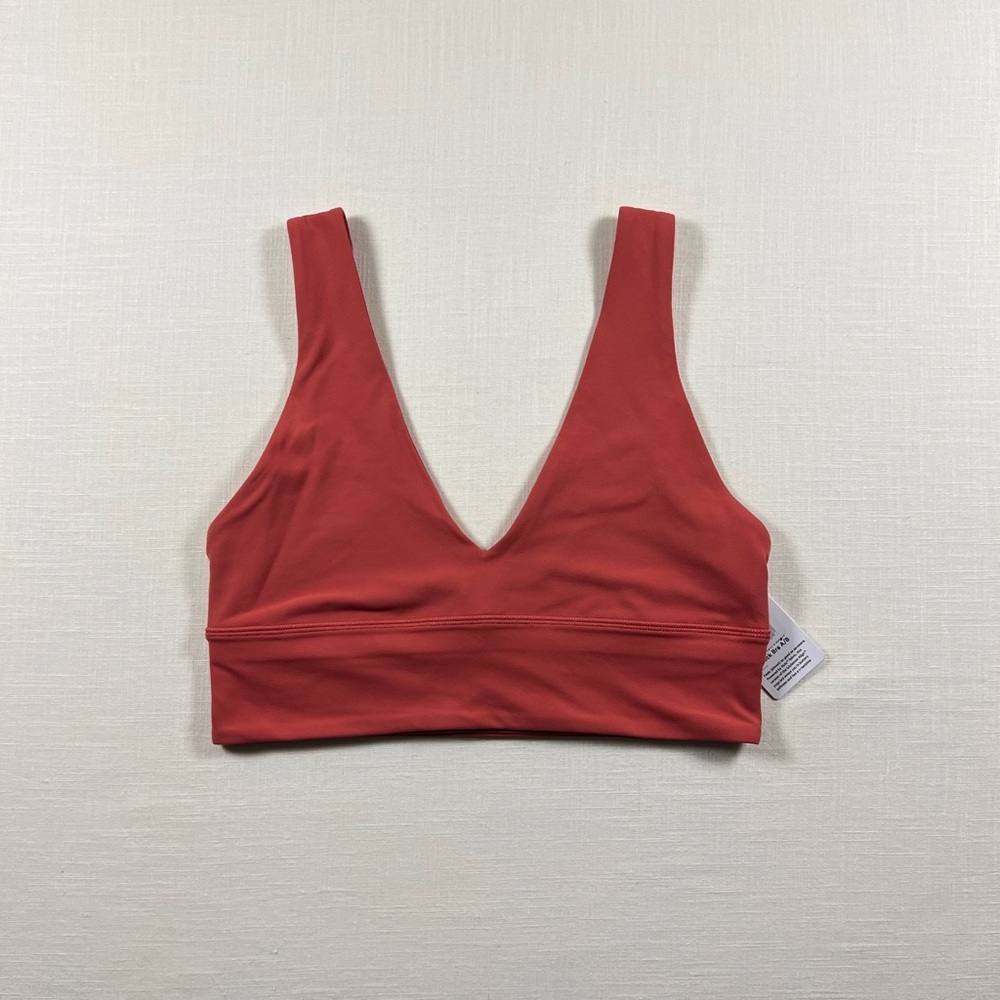 Lululemon AlignV-Neck Bra *Light Support, A/B Cup - Desert Red - Size 8
